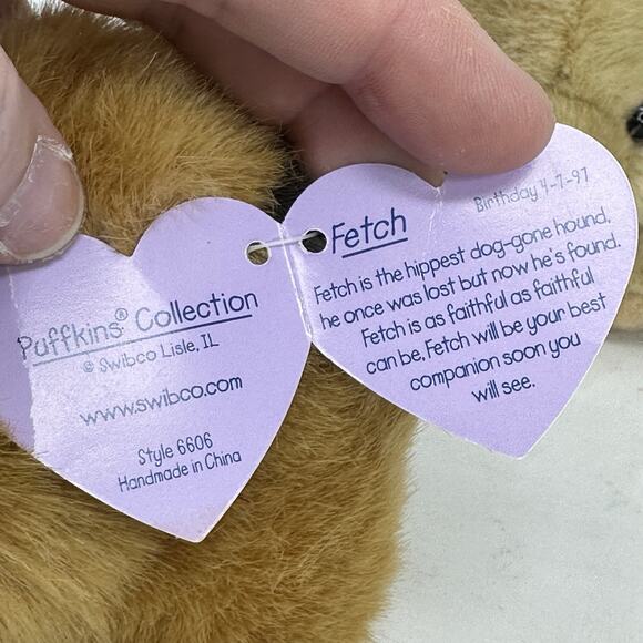 Puffkins Lot of 5 Plush Stuffed Swibco All Have Tags! Ape Dogs Tiger Bear - Picture 9 of 14